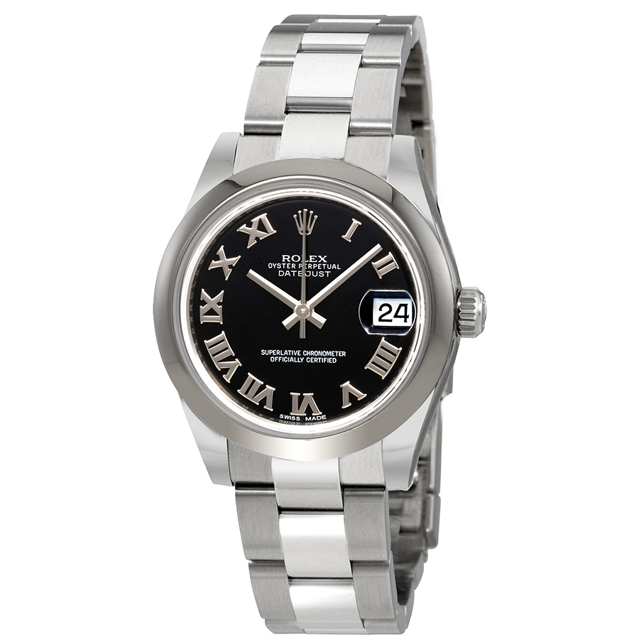 Rolex Datejust Lady 31 Black Dial Stainless Steel Oyster Bracelet Automatic Watch 178240BKRO