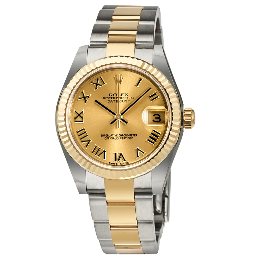 Rolex Datejust Lady 31 Champagne Dial Stainless Steel and 18K Yellow Gold Oyster Bracelet Automatic Watch 178273CRO