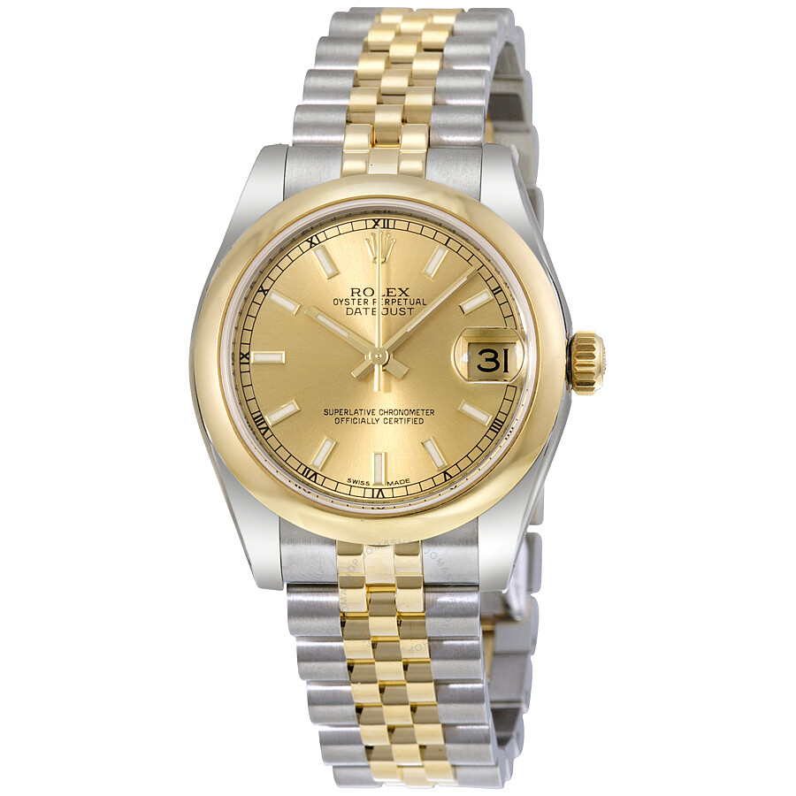 rolex datejust 31 chagne stainless steel and 18k yellow gold jubilee bracelet rolex datejust 31 chagne stainless steel and 18k yellow gold jubilee bracelet