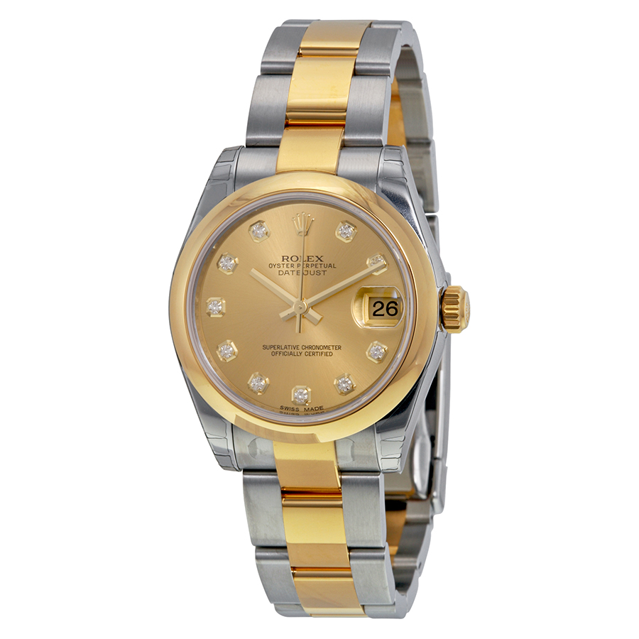 Rolex Datejust Lady 31 Champange Dial Stainless Steel and 18K Yellow Gold Oyster Bracelet Automatic Watch 178243CDO