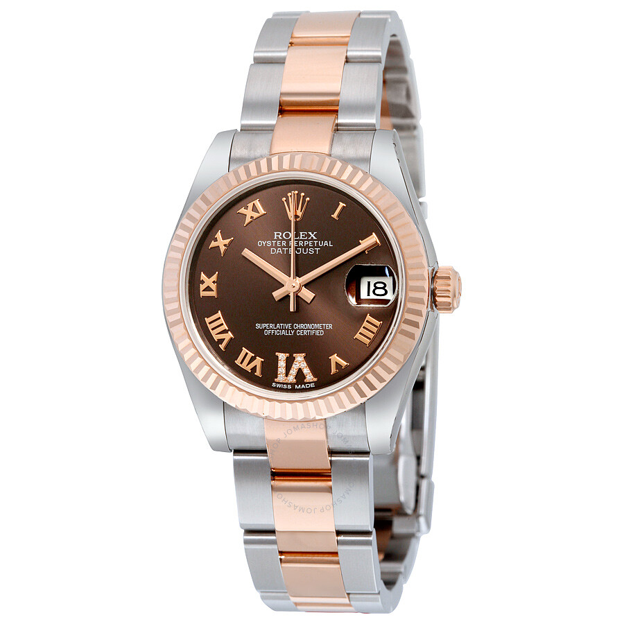 rolex datejust brown dial