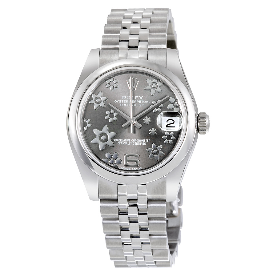 Rolex Datejust Lady 31 Floral Rhodium Dial Stainless Steel Jubilee Bracelet Automatic Watch 178240RFJ