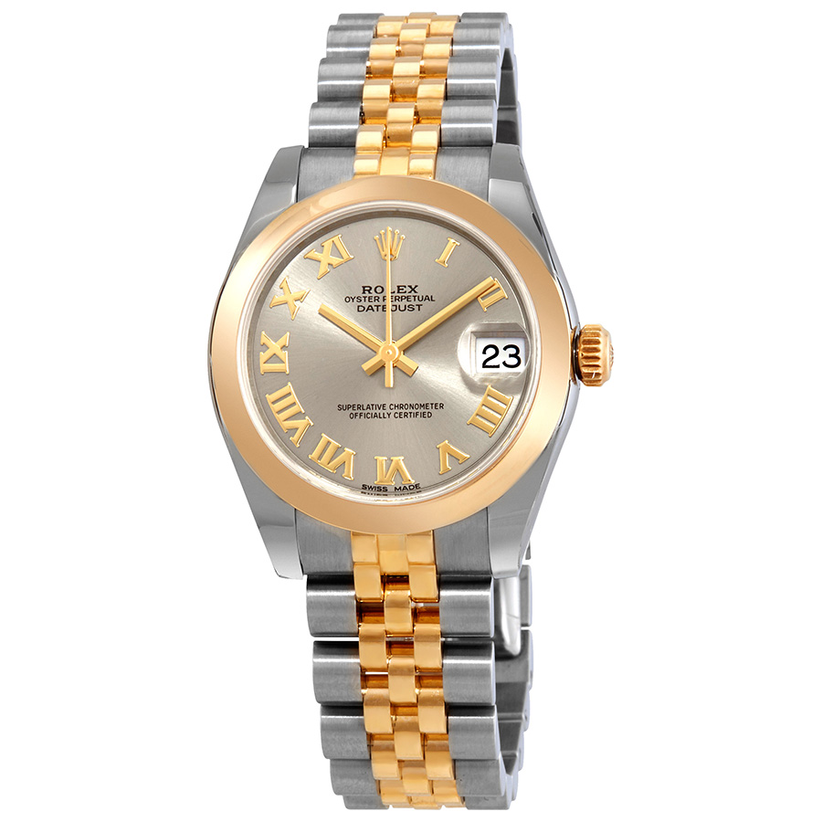Rolex Datejust Lady 31 Grey Dial Stainless Steel and 18K Yellow Gold Jubilee Bracelet Automatic Watch 178243GRJ
