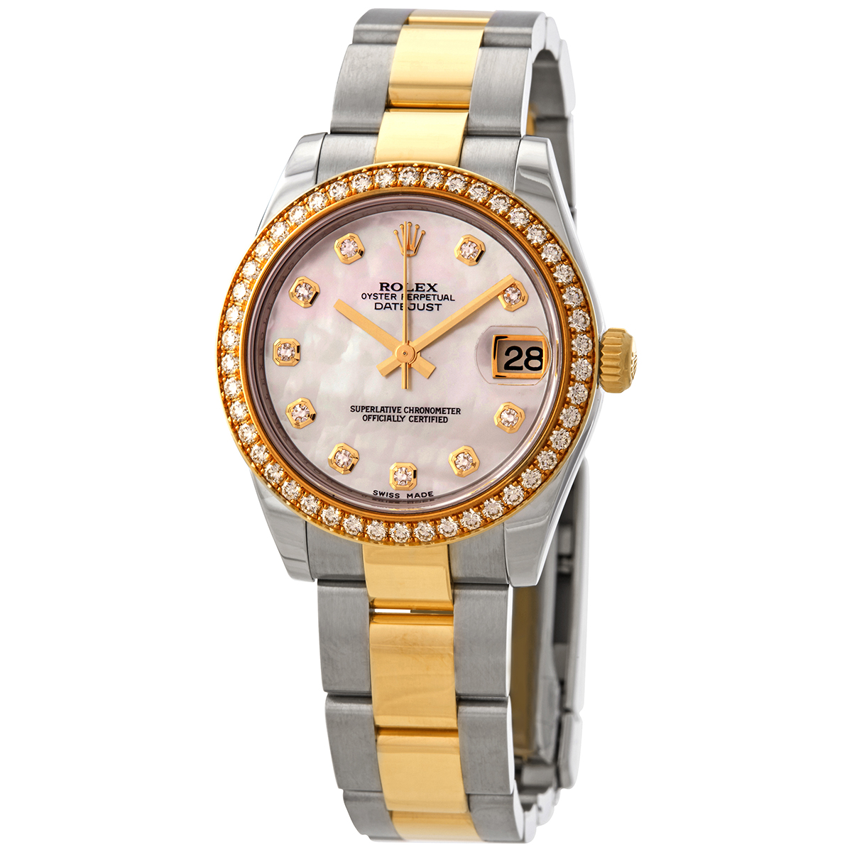 Rolex Datejust Lady 31 Mother of Pearl Dial Stainless Steel and 18K Yellow Gold Oyster Bracelet Automatic Watch 178383MDO