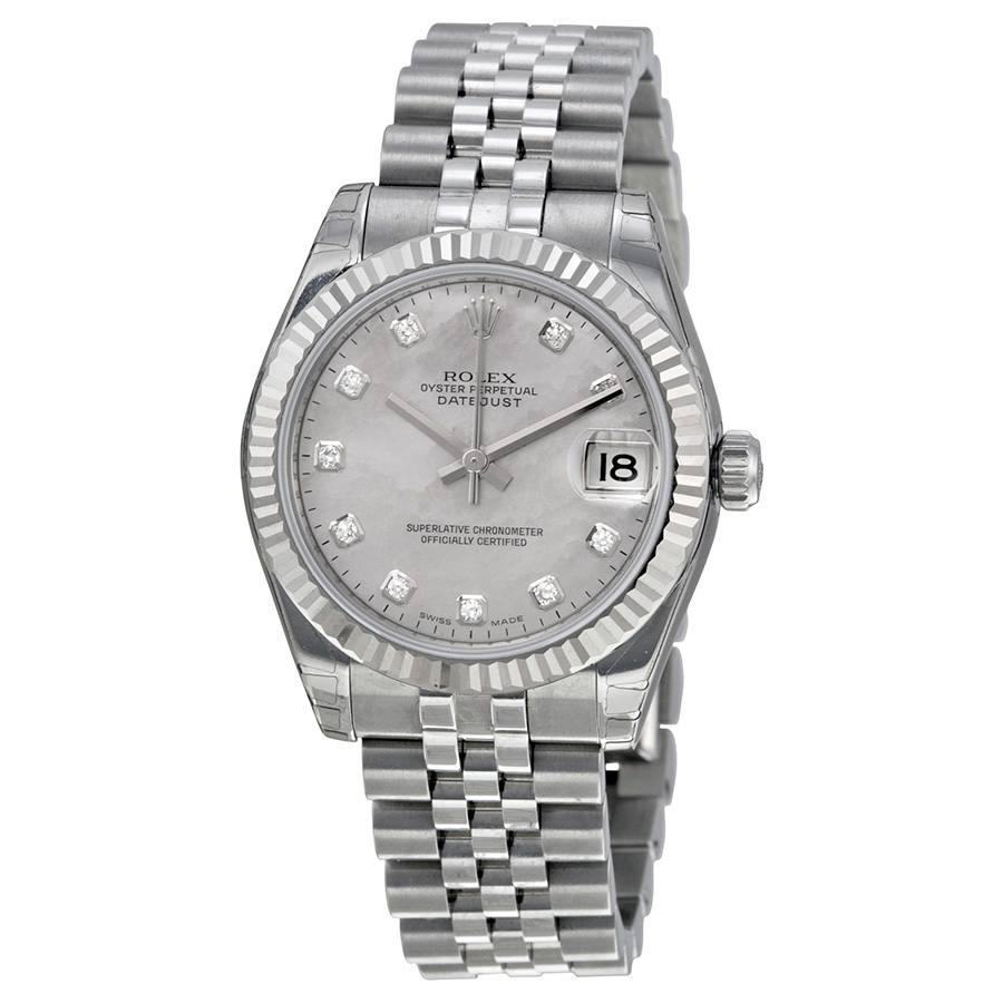 Rolex Datejust Lady 31 Mother-of-pearl With Diamonds Dial Stainless Steel Jubilee Bracelet Automatic Watch 178274MDJ