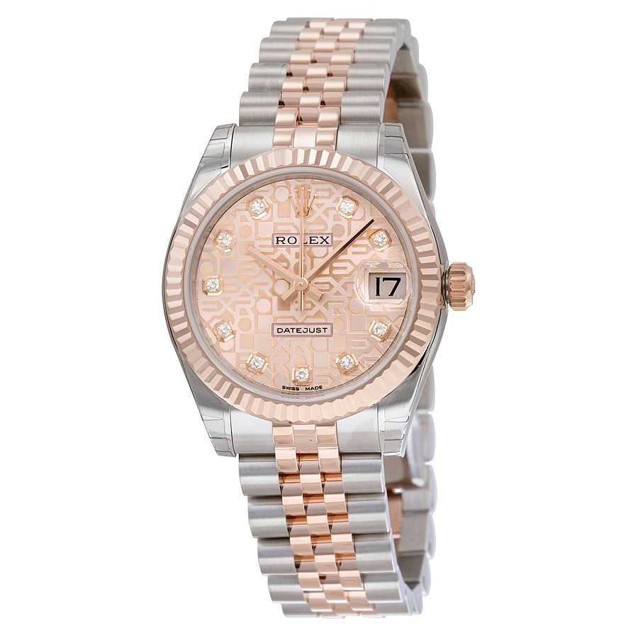 Rolex Datejust Lady 31 Pink Dial Stainless Steel and 18K Everose Gold Jubilee Bracelet Automatic Watch 178271PJDJ
