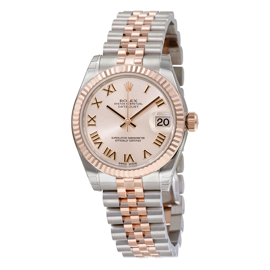 Rolex Datejust Lady 31 Pink Dial Stainless Steel and 18K Everose Gold Jubilee Bracelet Automatic Watch 178271PRJ