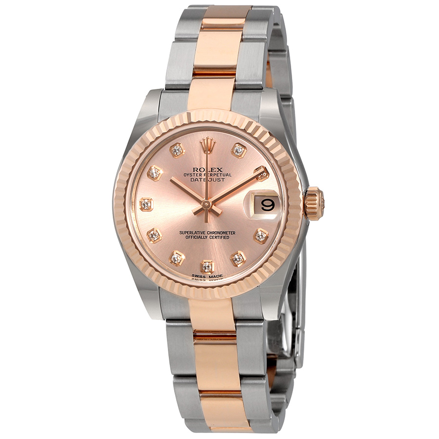 Rolex Datejust Lady 31 Pink Dial Stainless Steel and 18K Everose Gold Oyster Bracelet Automatic Watch 178271PDO