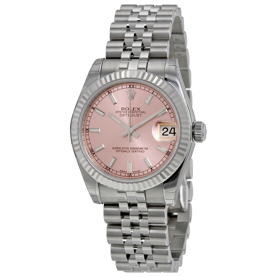 Rolex Datejust Lady 31 Pink Dial Stainless Steel Jubilee Bracelet Automatic Watch 178274PSJ
