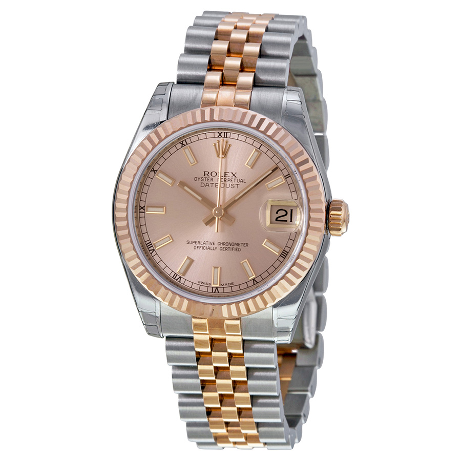 Rolex Datejust Lady 31 Rose Gold Dial Stainless Steel and 18K Everose Gold Jubilee Bracelet Automatic Watch 178271PSJ