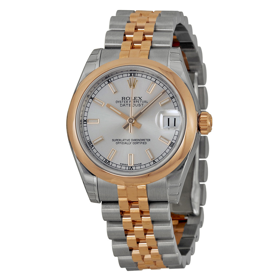 Rolex Datejust Lady 31 Silver Dial Stainless Steel and 18K Everose Gold Jubilee Bracelet Automatic Watch 178241SSJ