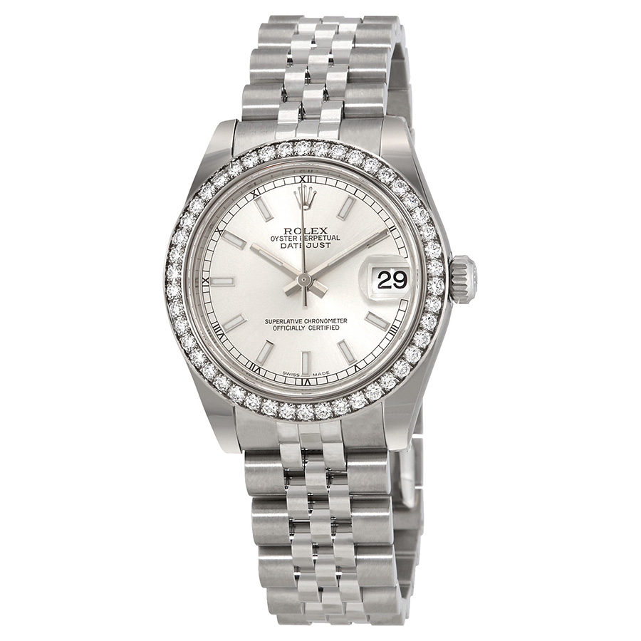 Rolex Datejust Lady 31 Silver Dial Stainless Steel Jubilee Bracelet Automatic Watch 178384SSJ