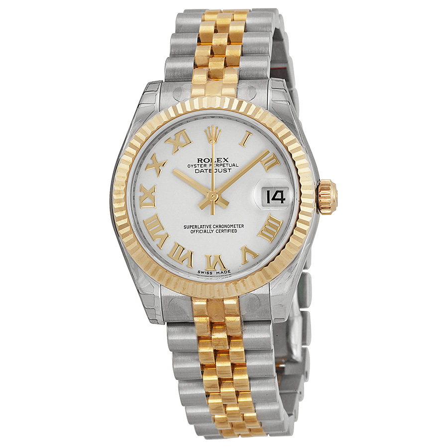 Rolex Datejust Lady 31 White Dial Stainless Steel and 18K Yellow Gold Jubilee Bracelet Automatic Watch 178273WRJ