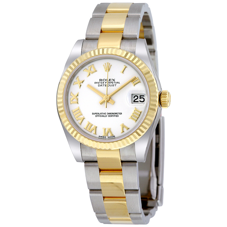 Rolex Datejust Lady 31 White Dial Stainless Steel and 18K Yellow Gold Oyster Bracelet Automatic Watch 178273WRO