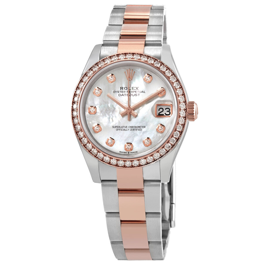 Rolex Datejust Mother of Pearl Diamond Dial Automatic Ladies Steel