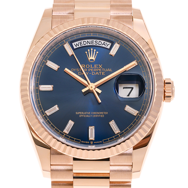 Rolex Day Date 36mm Blue-Green Diamond Dial Unisex Watch M128235-0085