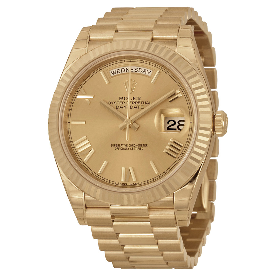 Day-Date 40 Champagne Dial 18K Yellow Gold President Automatic Men's Watch 228238CRSP