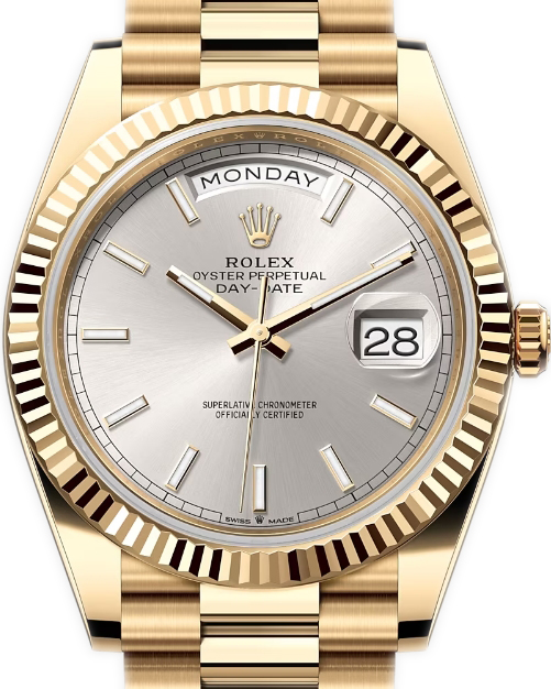 Day-Date Automatic Chronometer Silver Dial Men's Watch
