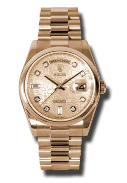 Day-Date Champagne Dial 18K Everose Gold President Automatic Men's Watch