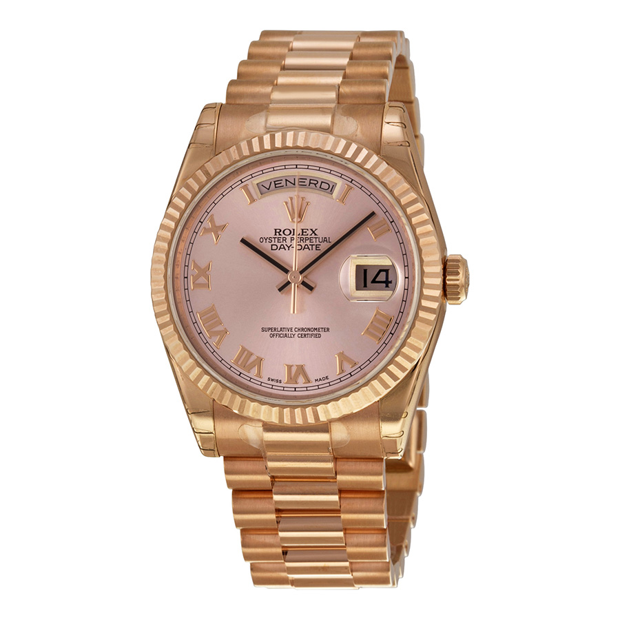 Rolex Day-Date Champagne Dial 18K Everose Gold President Automatic Men's Watch 118235CRP