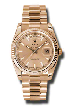 Day-Date Champagne Dial 18K Everose Gold President Automatic Men's Watch