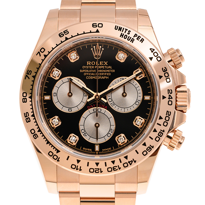 Daytona Chronograph Automatic Diamond Black Dial Men's Watch