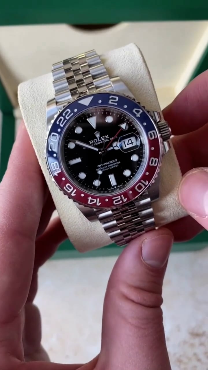 Rolex GMT-Master II Pepsi Blue and Red Bezel Stainless Steel