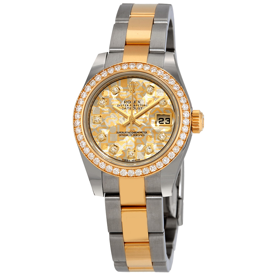 Rolex Lady-Datejust 26 Automatic Diamond Stainless Steel with 18k Yellow Gold Oyster Oyster Men's Watch 179383SCDO