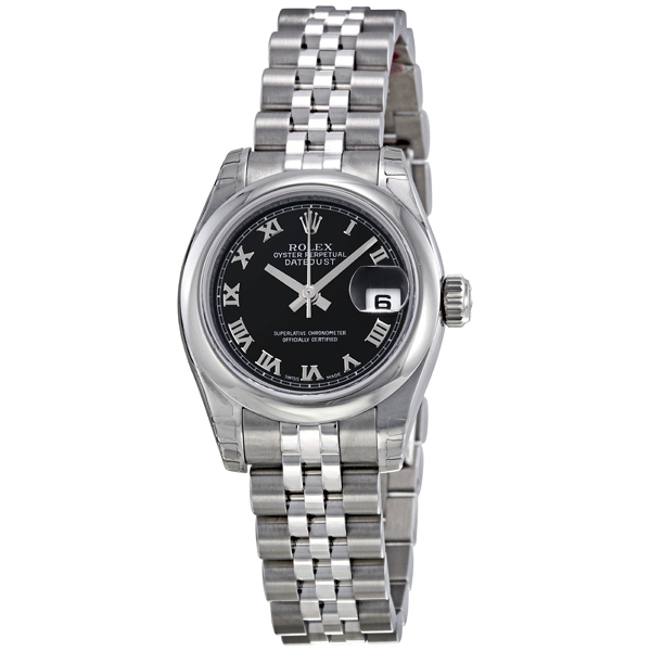 Rolex Lady Datejust 26 Black Dial Stainless Steel Jubilee Bracelet Automatic Watch 179160BKRJ