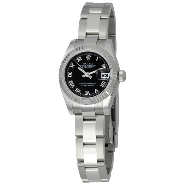 Rolex Lady Datejust 26 Black Dial Stainless steel Oyster Bracelet Automatic Watch 179174BKRO
