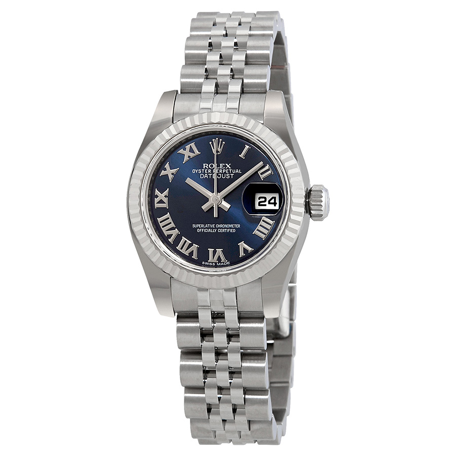 Rolex Lady Datejust 26 Blue Dial Stainless Steel Jubilee Bracelet Automatic Watch 179174BLRJ