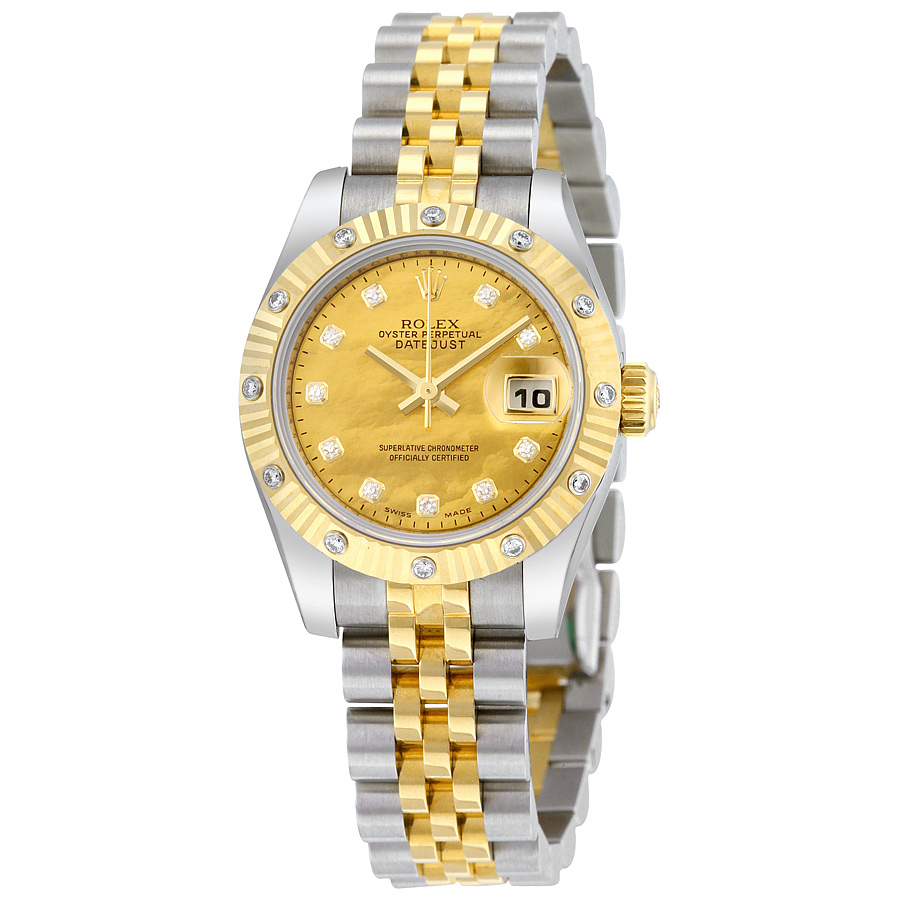 Rolex Lady Datejust 26 Goldust mother of pearl Dial Stainless Steel and 18K Yellow Gold Jubilee Bracelet Automatic Watch 179313CGDMDJ