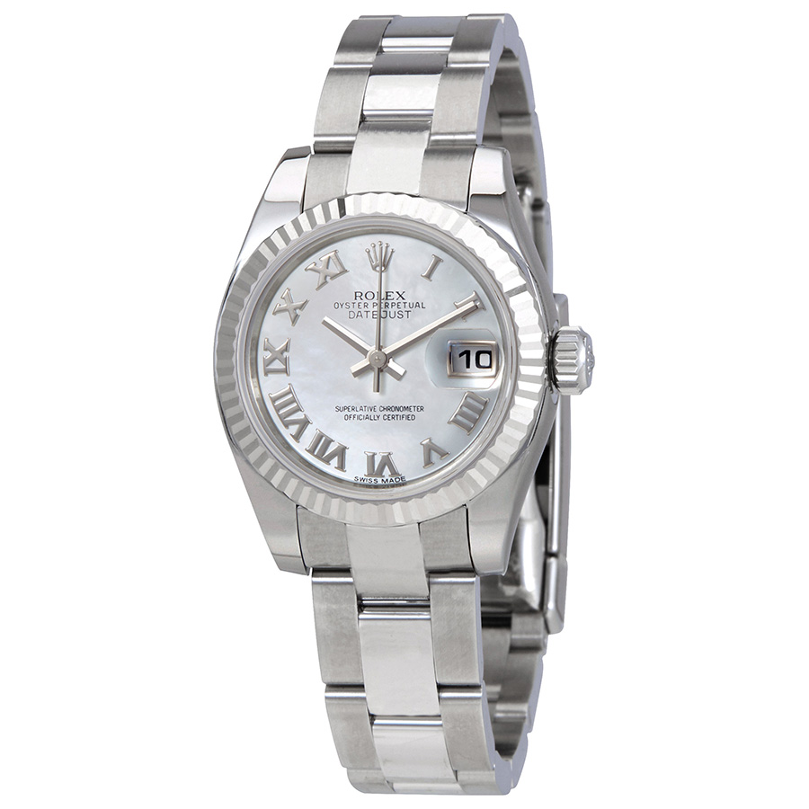 Rolex Lady Datejust 26 Mother of Pearl Dial Stainless Steel Oyster Bracelet Automatic Watch 179174MRO