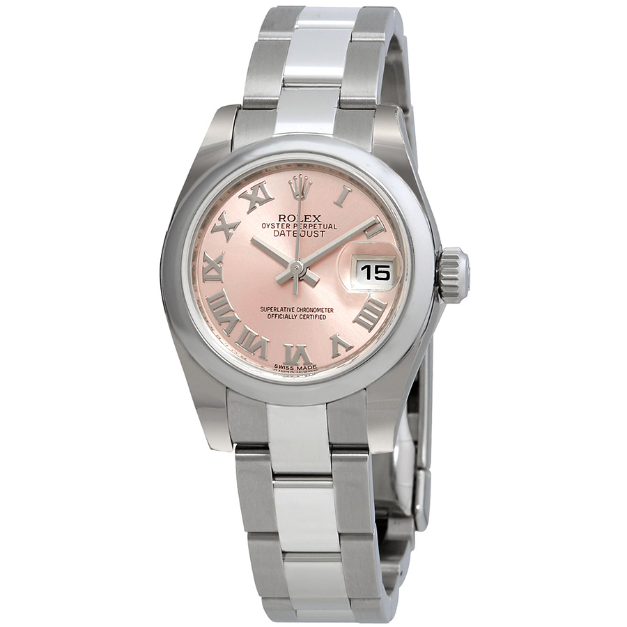 Rolex Lady Datejust 26 Pink Dial Stainless Steel Oyster Bracelet Automatic Watch 179160PRO