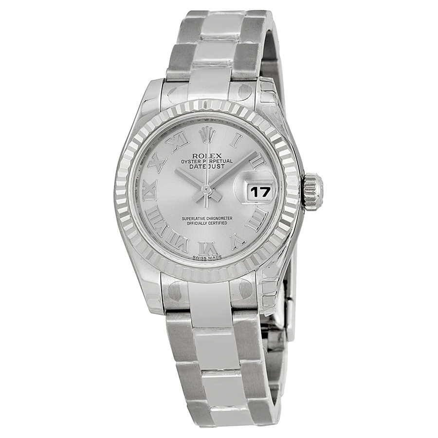 Rolex Lady Datejust 26 Rhodium Dial Stainless Steel Oyster Bracelet Automatic Watch 179174RRO