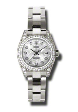 Lady Datejust 26 Silver Dial 18K White Gold Oyster Bracelet Automatic Watch