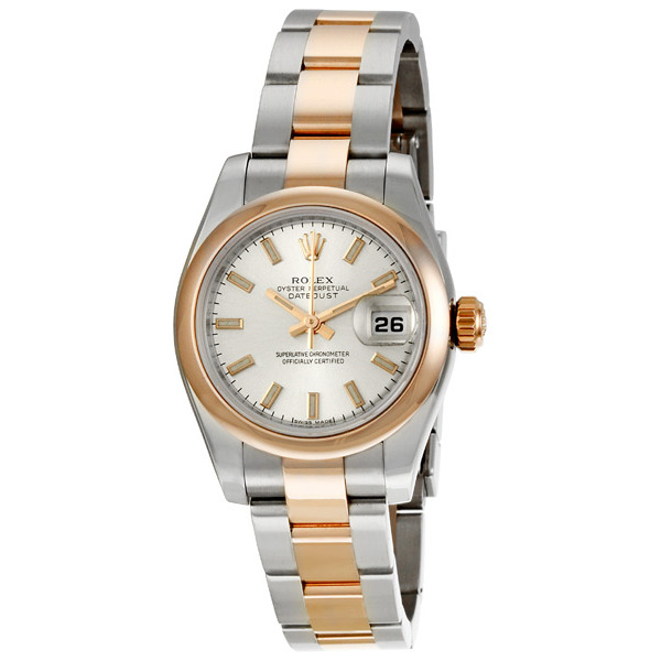 Rolex Lady Datejust 26 Silver Dial Stainless Steel and 18K Everose Gold Oyster Bracelet Automatic Watch 179161SSO