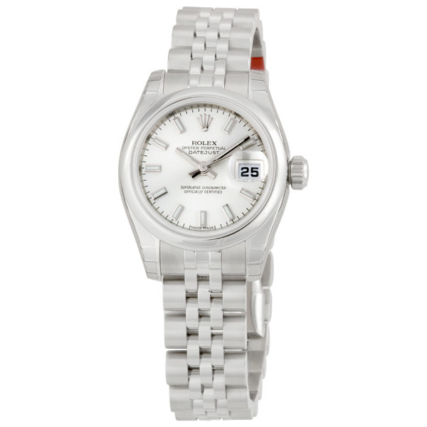 Rolex Lady Datejust 26 Silver Dial Stainless Steel Jubilee Bracelet Automatic Watch 179160SSJ