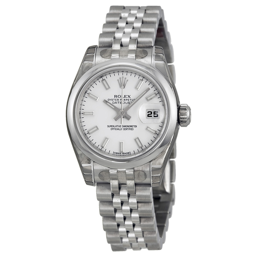 Rolex Lady Datejust 26 White Dial Stainless Steel Jubilee Bracelet Automatic Watch 179160WSJ