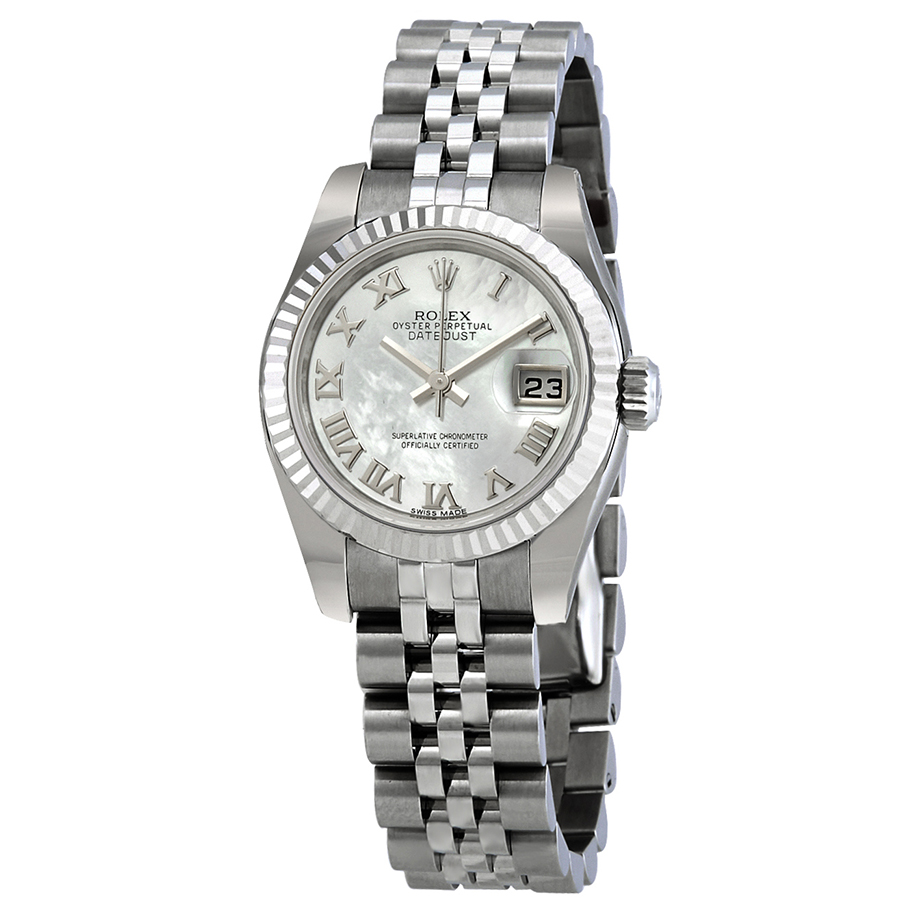 Rolex Lady Datejust 26 White Mother-of-pearl Dial Stainless Steel Jubilee Bracelet Automatic Watch 179174MRJ