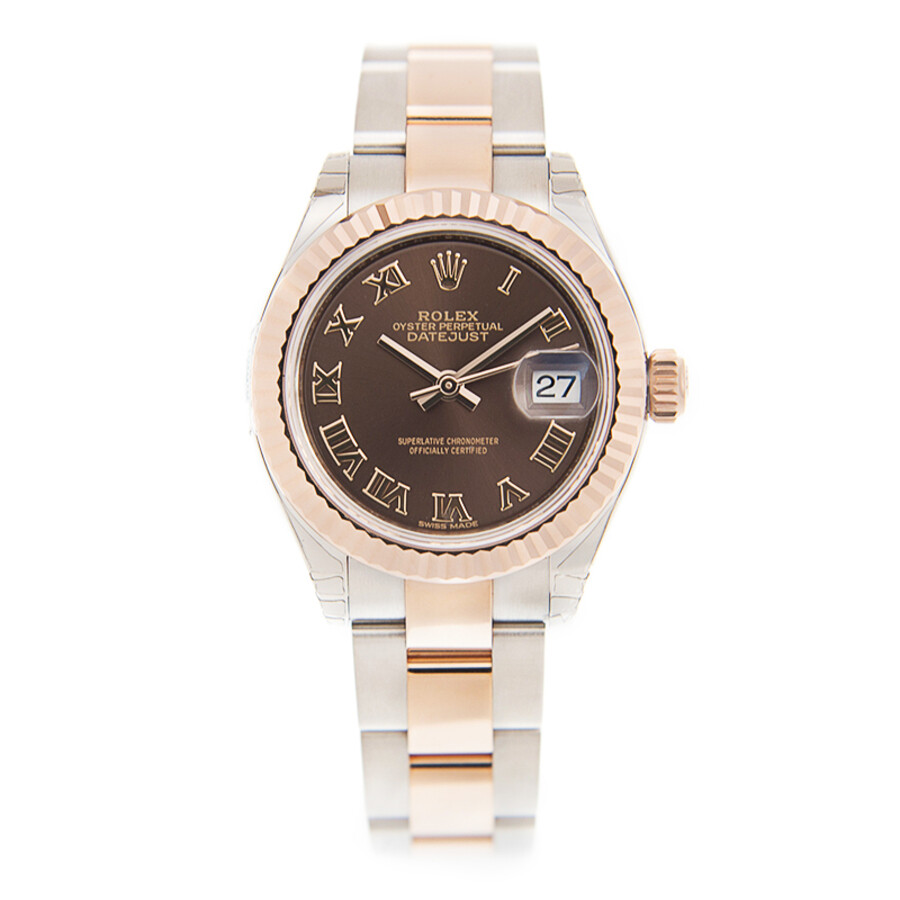 Rolex Lady Datejust 28 Automatic Brown Dial Ladies Watch 279171 BRRO