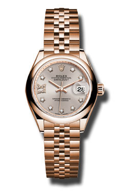 Lady Datejust 28 Sundust Dial 18K Pink Gold Jubilee Bracelet Automatic Watch