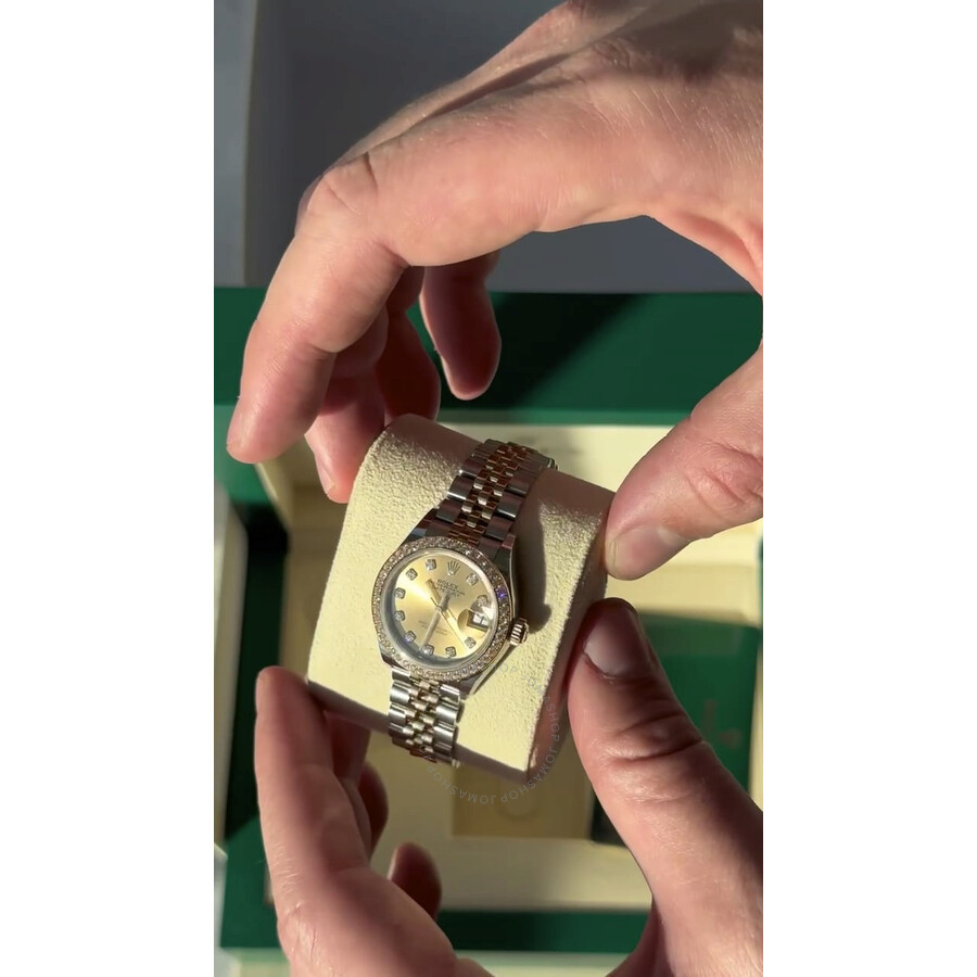 Rolex Lady Datejust Champagne Diamond Dial Automatic Watch