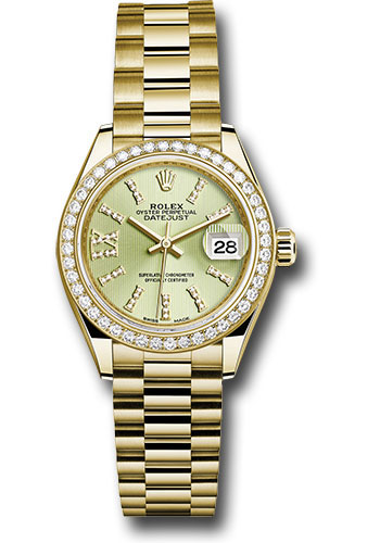 Rolex Lady Datejust Linden Green Stripe 