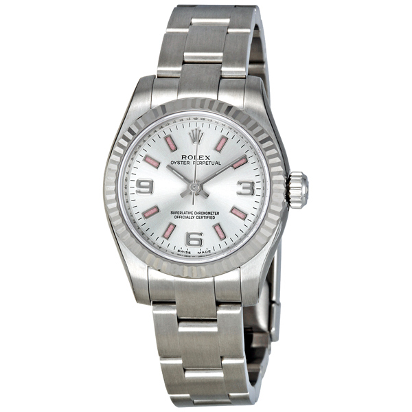 Rolex Lady Oyster Perpetual 26 Silver Dial Stainless Steel Oyster Bracelet Automatic Watch 176234SAPSO