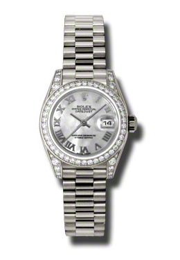 Lady-Datejust 26 Mother Of Pearl Dial 18K White Gold President Automatic Ladies Watch