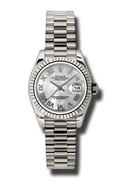 Lady-Datejust 26 Mother Of Pearl Dial 18K White Gold President Automatic Ladies Watch
