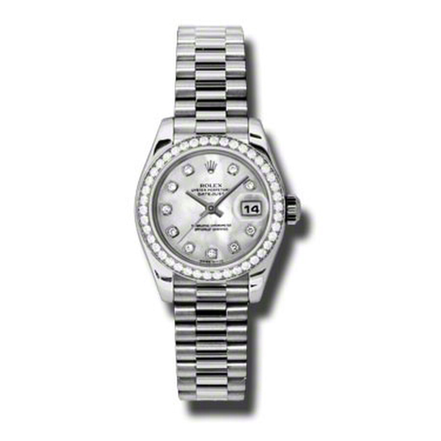Rolex Lady-Datejust 26 Mother Of Pearl Dial Platinum President