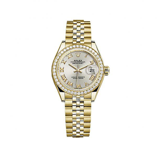 Lady-Datejust Silver Dial 18 Carat Yellow Gold Jubilee Watch