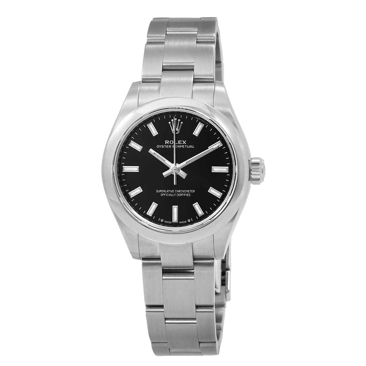 Rolex Oyster Perpetual 28 Automatic Chronometer Black Dial Ladies Watch 276200BKSO